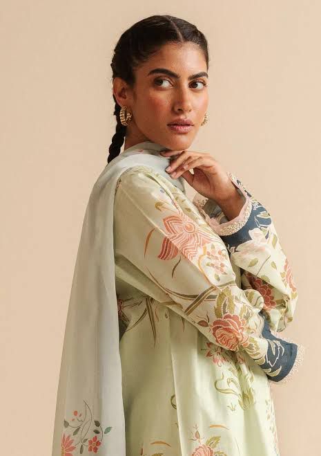 COCO By Zara Shahjahan CP-8B VARA Printed Summer Collection 3 Piece Unstitched Lawn Suit For Women